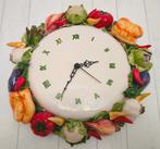 Italiaanse Gardameer Handgeschilderde Porselein Wandklok, Huis en Inrichting, Ophalen of Verzenden, Wandklok