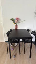 Ikea eettafel met 4 stoelen, Ophalen, Zo goed als nieuw, Rechthoekig, 50 tot 100 cm