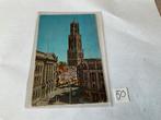 Oude prentkaart van het Stadhuis en de Domtoren in Utrecht, Ophalen of Verzenden, 1960 tot 1980, Gelopen, Utrecht