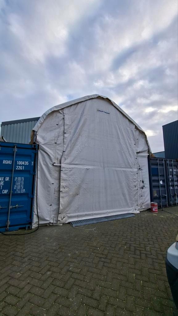 Kroftman Containeroverkapping 6x5 meter, Zakelijke goederen, Machines en Bouw | Keten en Containers, Ophalen of Verzenden