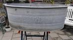 Zinken wasteil/badkuip 90×  60×  33 cm, Ophalen