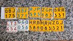 Oude bromfietsverzekerings plaatjes 10x., Ophalen of Verzenden, Gebruikt