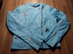 JS Millenium Basic - Lichtblauwe Leatherlook jas - Maat L, Blauw, Maat 42/44 (L), Ophalen of Verzenden, Zo goed als nieuw