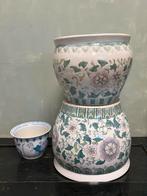 Vintage Chinees porselein bloempotten xxl set/3, Ophalen, Overige materialen, Gebruikt, 40 cm of meer