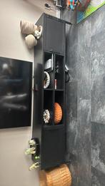Zwart metaal tv meubel, Huis en Inrichting, Kasten | Televisiemeubels, Ophalen, Gebruikt, 200 cm of meer, Minder dan 100 cm