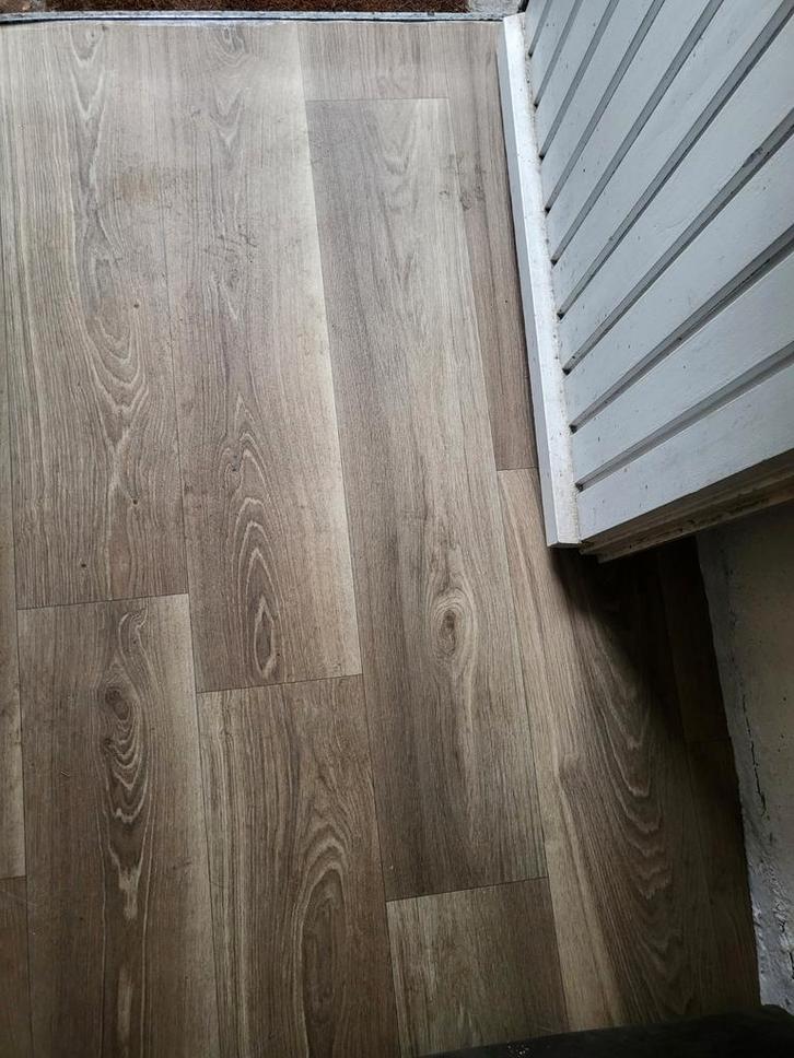 Vinyl Zeil - 4.95 x 2.95 meter, Huis en Inrichting, Stoffering | Vloerbedekking, Gebruikt, Vinyl, Bruin, 10 tot 25 m², Ophalen