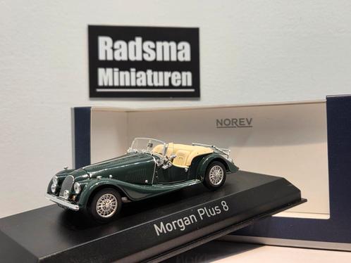 Morgan Plus 8 1980 - Britisch racing green - 1:43 Norev, Hobby en Vrije tijd, Modelauto's | 1:43, Zo goed als nieuw, Auto, Norev