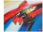 ...Free Abstract ...Acrylschilderij van Olivier, Antiek en Kunst, Ophalen of Verzenden