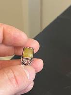 Damla Kehribar Zilveren Ring, 18 tot 19, Nieuw, Ophalen of Verzenden, Met edelsteen