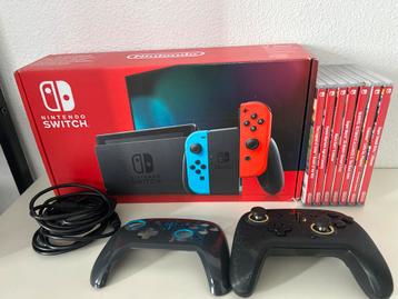 Nintendo Switch V2 10 games, 128 gb micro SD, Pro Controller beschikbaar voor biedingen