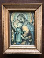 Vintage Religieuze Hummel Prent met Maria en Kind, Ophalen of Verzenden, Voor 1940, Gebruikt