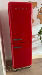 Rode Smeg Koelkast met Vriesvak, Witgoed en Apparatuur, Koelkasten en IJskasten, Ophalen, Gebruikt, 200 liter of meer, 60 cm of meer