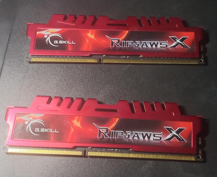 G.Skill Ripjaws DDR3 geheugen, 2x 4GB, Computers en Software, RAM geheugen, Zo goed als nieuw, Desktop, 8 GB, DDR3, Ophalen of Verzenden