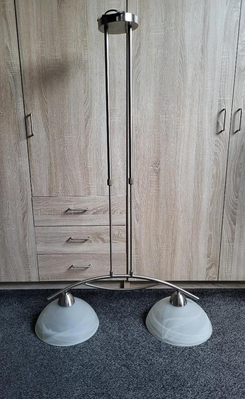 Hanglamp, Huis en Inrichting, Lampen | Hanglampen, Gebruikt, 75 cm of meer, Glas, Ophalen