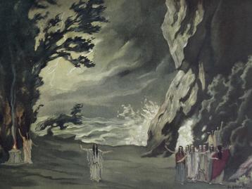 La Scala decor, Ifigenia in Tauride - Vintage prent 1945 beschikbaar voor biedingen