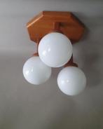vintage plafondlamp bollenlamp bony design, Ophalen of Verzenden, Zo goed als nieuw, Glas