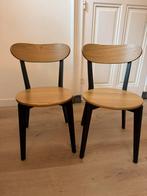 Retro look eetkamer stoelen | naturel eiken |, Huis en Inrichting, Stoelen, Ophalen, Zo goed als nieuw