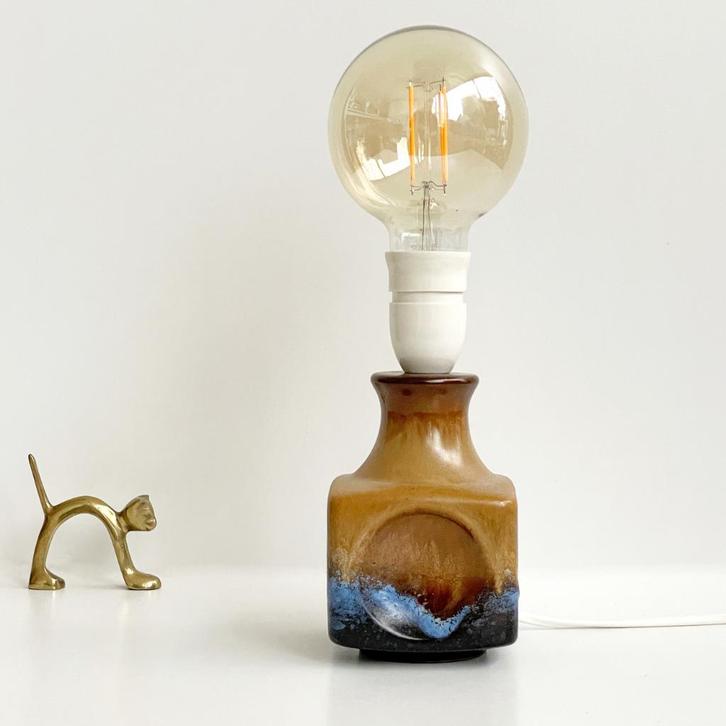 keramiek Deens vintage design LAMP Scandinavisch HKLiving, Huis en Inrichting, Lampen | Tafellampen, Zo goed als nieuw, Minder dan 50 cm