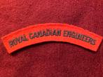 Canadese WW2 Royal Canadian Engineers Shoulder Title, Verzenden, Landmacht, Overige gebieden, Embleem of Badge