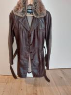 Roodbruin leren halflang jas, van Derimod, niuew, Ophalen of Verzenden, Nieuw, Maat 38/40 (M), Zwart