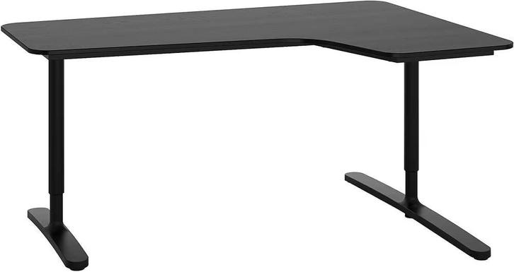 Zoek te koop gevraagd Ikea Bekant bureau wit hoek rechts, Huis en Inrichting, Bureaus, Zo goed als nieuw, In hoogte verstelbaar