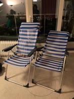 Beach chairs, Ophalen of Verzenden, Zo goed als nieuw, Blauw, Twee