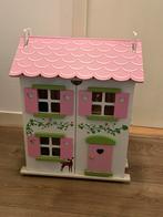 Poppenhuis roze wit, Ophalen, Zo goed als nieuw, Poppenhuis