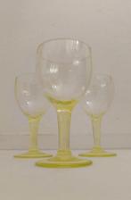 Art deco Anna Groen uranium glas wijnglazen, Antiek en Kunst, Ophalen of Verzenden