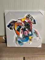 Hond Schilderij 60x60 Handgemaakt Abstract Kunstwerk Canvas, Ophalen of Verzenden