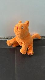 Kleine dikkie dik knuffel pluche oranje kat, Ophalen of Verzenden, Gebruikt, Poes