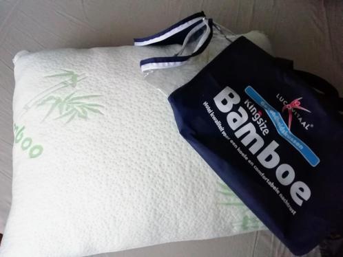 Lucovitaal Kingsize Bamboe traagschuim Kussen, Huis en Inrichting, Slaapkamer | Beddengoed, Nieuw, Kussen, Eenpersoons, Wit, Ophalen of Verzenden