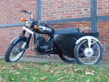 Klassieke motor met zijspan - decoratief item - uniek beschikbaar voor biedingen