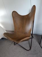 Leren vlinderstoel, Huis en Inrichting, Fauteuils, Ophalen, Japandi - Scandinavisch - landelijk - industrieel - modern., Minder dan 75 cm