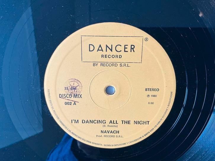 Navach - I'm Dancing All The Night / Disco Queen 12” Italo, Cd's en Dvd's, Vinyl | Dance en House, Gebruikt, Disco, 12 inch, Ophalen of Verzenden