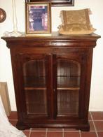 NIEUWE unieke massief teakhouten vitrine kast Louis Philippe, Ophalen, Gielen, Glas, Nieuw