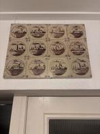 Delfts Manganese Tegel Tableau - Landschappen & Schepen, Antiek en Kunst, Ophalen of Verzenden