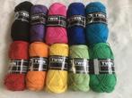 10 bollen haak/breigaren in regenboogkleuren - nieuw, Hobby en Vrije tijd, Breien en Haken, Ophalen of Verzenden, Nieuw, Breien of Haken