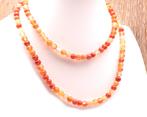 Ketting Carneool 45 cm met 6 mm kralen, -, -, Nieuw, Oranje