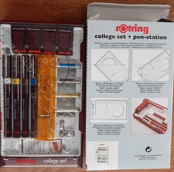 Rotring technische tekenpennen rapidograph, hobby of school, Hobby en Vrije tijd, Tekenen, Zo goed als nieuw, Overige typen, Ophalen of Verzenden