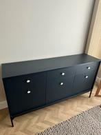 Donkerblauw dressoir 154x39, Huis en Inrichting, Kasten | Dressoirs, Ophalen, Zo goed als nieuw, 25 tot 50 cm
