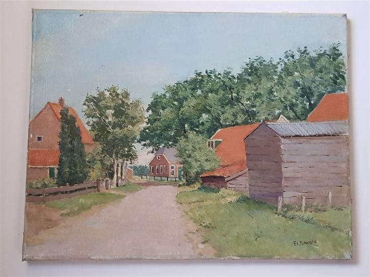 F. C. Klaassen, olieverf, Witteltermade Wittelte, Antiek en Kunst, Kunst | Schilderijen | Klassiek, Ophalen of Verzenden