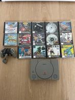 PlayStation 1 + controller + 15 games, Ophalen of Verzenden, Zo goed als nieuw, Met 1 controller