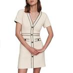 Maje Jurk - Elegante Tweed Look, Kleding | Dames, Jurken, Maat 38/40 (M), Beige, Ophalen of Verzenden, Boven de knie