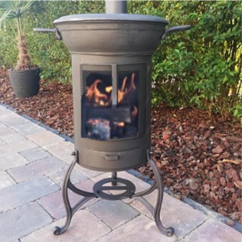 Gietijzeren Buitenkachel Krakatau / Tuinhaard / Kookkachel, Tuin en Terras, Tuinhaarden, Nieuw, Ophalen of Verzenden