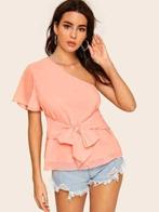 nieuwe roze one shoulder top L, Kleding | Dames, Tops, Ophalen of Verzenden, Nieuw, Roze, Zonder mouw