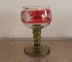 Antiek Roemer glas rood, goud met Edelweiss, Antiek en Kunst, Antiek | Glas en Kristal, Ophalen of Verzenden
