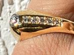 Gouden ring met diamanten, Ophalen, Gebruikt, 19 tot 20, Dame of Heer