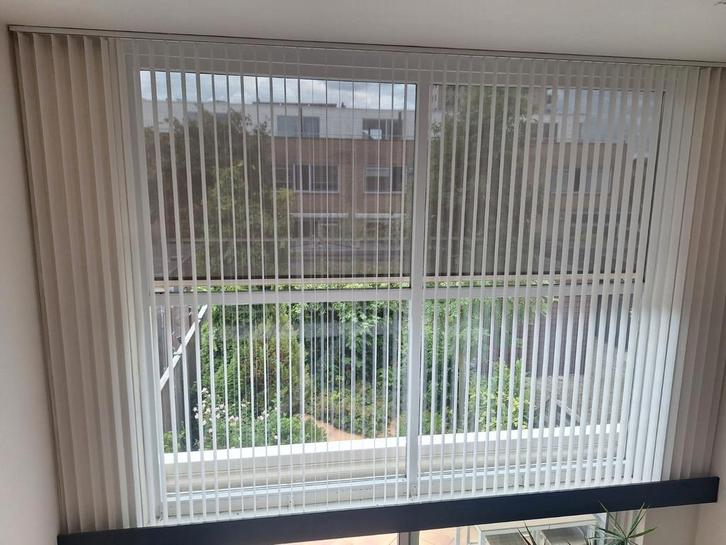 Lamellen met rails 2x 452 cm breed, Huis en Inrichting, Stoffering | Gordijnen en Lamellen, Zo goed als nieuw, 200 cm of meer