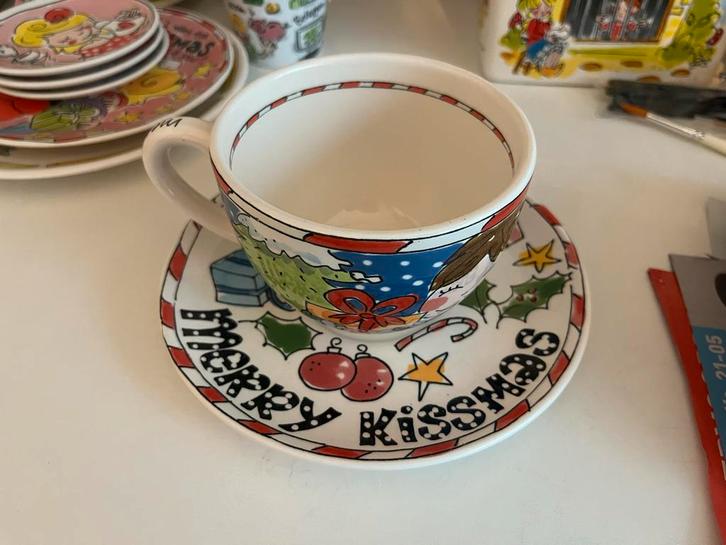 Blond Amsterdam Kerst Kop en Schotel, Huis en Inrichting, Keuken | Servies, Zo goed als nieuw, Kop(pen) en/of Schotel(s), Blond Amsterdam