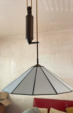 Tiffany verstelbare hanglamp melkglas in lood, Ophalen